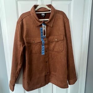 Men’s NWT Frye faux suede shirt jacket size L